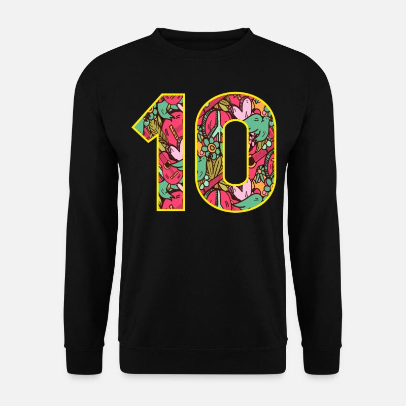 Zahl 10 - Unisex Pullover - Schwarz