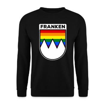 Franken Fränkisch Frankenland Pride Homosexuell - Unisex Pullover - Schwarz - Vorne - Alina (178cm) & Michal (187cm)