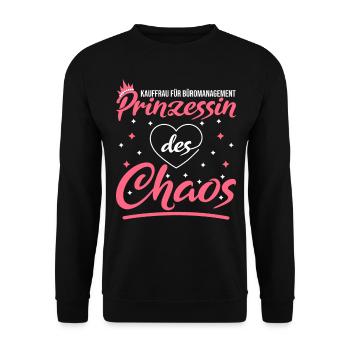 Bürokauffrau Kauffrau für Büromanagement Geschenk - Unisex Pullover - Schwarz - Vorne - Alina (178cm) & Michal (187cm)