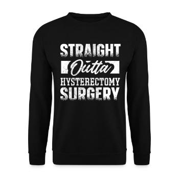 Uterus Hysterektomie Chirurgie Hysterektomie Uterus - Unisex Pullover - Schwarz - Vorne - Alina (178cm) & Michal (187cm)