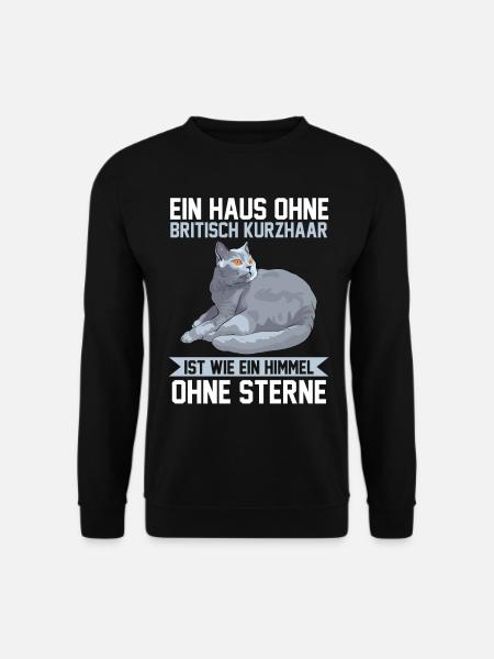 Britisch Kurzhaar Katzen - Unisex Pullover - Schwarz