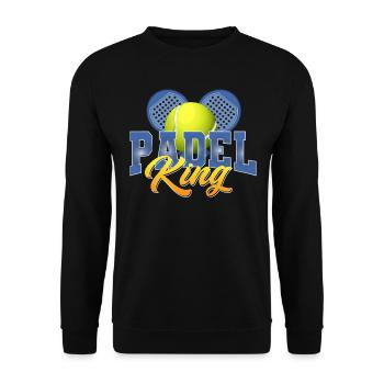 Padel King pour les joueurs de padel - Sweat-shirt Unisexe - noir - Devant - Alina (178cm) & Michal (187cm)