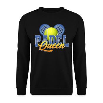 Padel Queen for Padel Tennis Players - Unisex Sweatshirt - black - Front - Alina (178cm) & Michal (187cm)