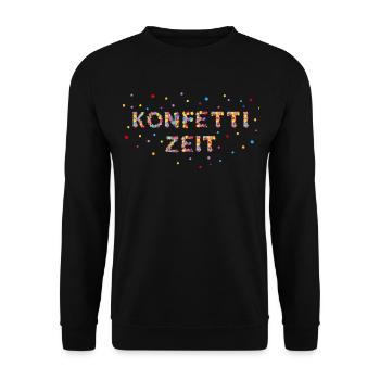 Carnaval Carnaval Carnaval Confetti Cadeau - Sweat-shirt Unisexe - noir - Devant - Alina (178cm) & Michal (187cm)