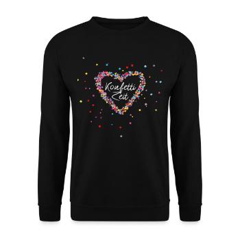 Carnival Carnival Confetti Gift - Unisex Sweatshirt - black - Front - Alina (178cm) & Michal (187cm)
