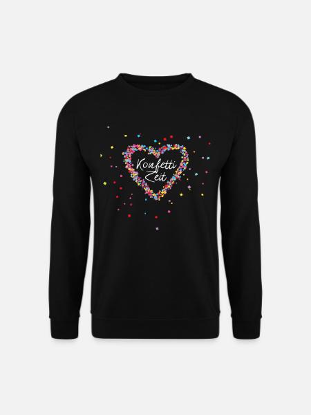 Karneval Fasching Konfetti Geschenk - Unisex Pullover - Schwarz