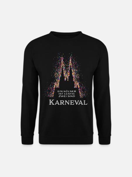 Kölner Dom Karneval Fasching Konfetti Geschenk - Unisex Pullover - Schwarz