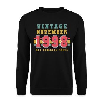 Vintage Original Novembre 1998 - Sweat-shirt Unisexe - noir - Devant - Alina (178cm) & Michal (187cm)