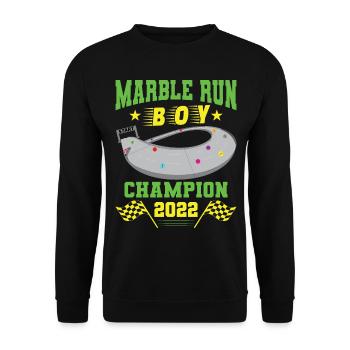 MARBLE RUN BOY. - Unisex Sweatshirt - black - Front - Alina (178cm) & Michal (187cm)