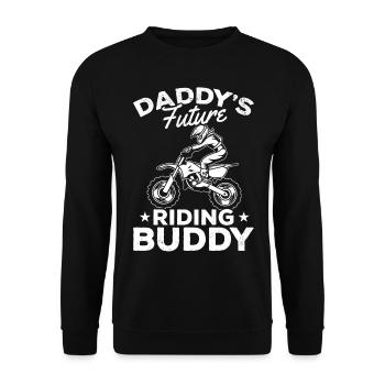 Le futur de papa Riding Buddy Motocross - Sweat-shirt Unisexe - noir - Devant - Alina (178cm) & Michal (187cm)