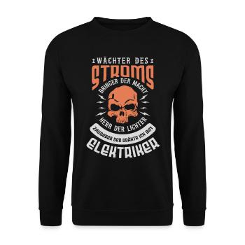 Elektrik - Unisex Pullover - Schwarz - Vorne - Alina (178cm) & Michal (187cm)