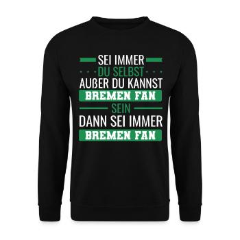 Bremen Fan - Unisex Pullover - Schwarz - Vorne - Alina (178cm) & Michal (187cm)
