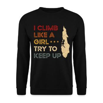 Escalade Alpiniste Bloc - Sweat-shirt Unisexe - noir - Devant - Alina (178cm) & Michal (187cm)