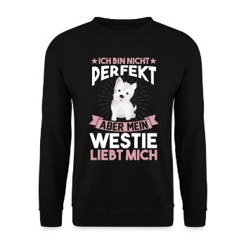 Hund Westie White Terrier Züchter Westie White Te - Unisex Pullover - Schwarz - Vorne - Alina (178cm) & Michal (187cm)