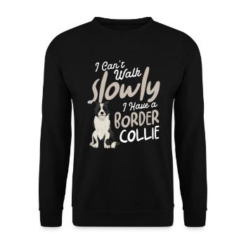 Chien Papa Collie Lover Border Collie Cadeau - Sweat-shirt Unisexe - noir - Devant - Alina (178cm) & Michal (187cm)