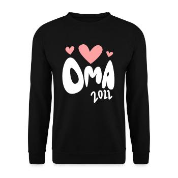 Oma 2022 - Werdende Oma 2022 - Unisex Pullover - Schwarz - Vorne - Alina (178cm) & Michal (187cm)