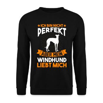 Hund Windhund Züchter Windhund - Unisex Pullover - Schwarz - Vorne - Alina (178cm) & Michal (187cm)