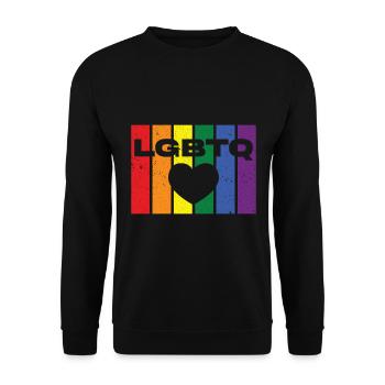 LGBT Pride Pride Gay Pride Gay Pride Flaage Pride - Sweat-shirt Unisexe - noir - Devant - Alina (178cm) & Michal (187cm)