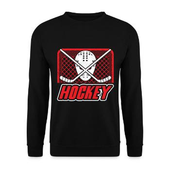 Hockey Hockey sur glace Hockey sur glace Hockey Joueurs de hockey Joueurs de hockey - Sweat-shirt Unisexe - noir - Devant - Alina (178cm) & Michal (187cm)