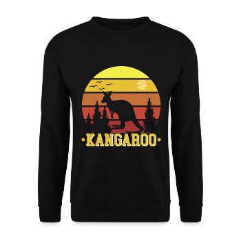 Kangaroo Kangaroos Kangaroo Baby Kangaroo Sayings - Unisex Sweatshirt - black - Front - Alina (178cm) & Michal (187cm)