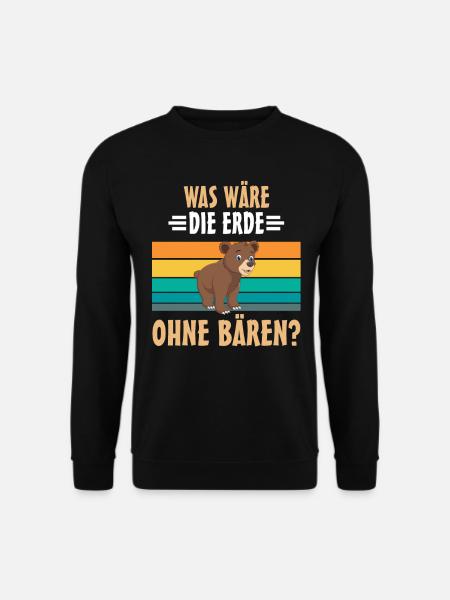 Umweltschutz Bär Braunbär Bären - Unisex Pullover - Schwarz