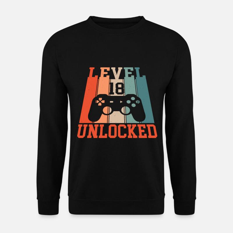 Level 18 Unlocked - Unisex Sweatshirt - black
