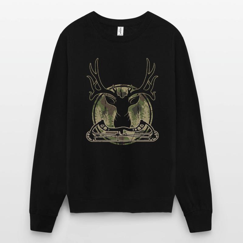 Hirschkopf Compound Bow Jäger Pfeil & Bogen Unisex Pullover