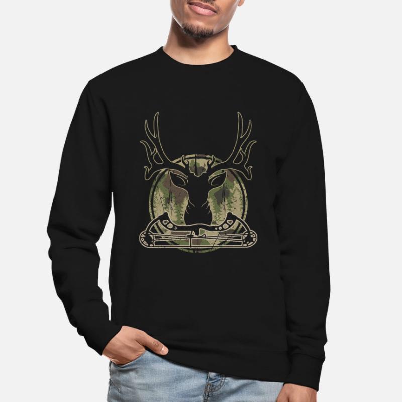 Deer Head Compound Bow Hunter Bow Arrow & Bow Unisex Sweatshirt