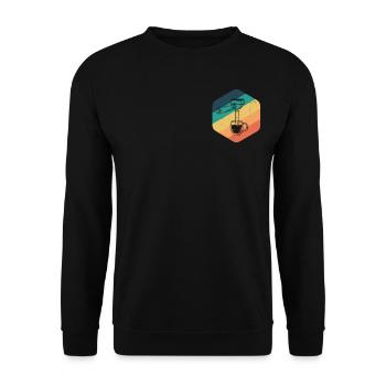 Retro Siebträger Für Barista und Kaffee Liebhaber - Unisex Pullover - Schwarz - Vorne - Alina (178cm) & Michal (187cm)