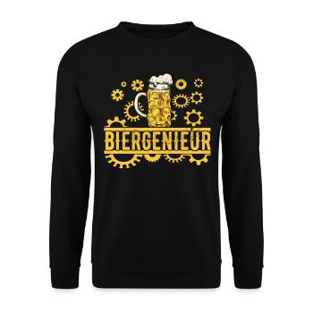 Bierbrauer Bierbrauen Bier Geschenk - Unisex Pullover - Schwarz - Vorne - Alina (178cm) & Michal (187cm)