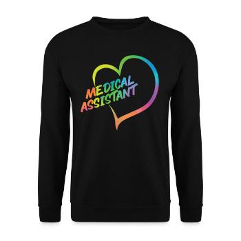 Certified Medical Assistant - Unisex Sweatshirt - black - Front - Alina (178cm) & Michal (187cm)