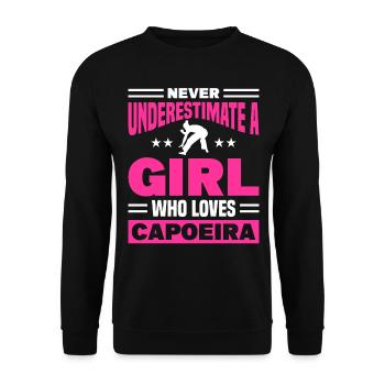 Capoeira Kick Capoeira Fight Capoeira Cadeau - Sweat-shirt Unisexe - noir - Devant - Alina (178cm) & Michal (187cm)