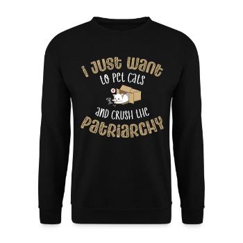 Feminism Design for a Feminist - Unisex Sweatshirt - black - Front - Alina (178cm) & Michal (187cm)