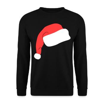 Lustige Nikolaus Mütze - Unisex Pullover - Schwarz - Vorne - Alina (178cm) & Michal (187cm)