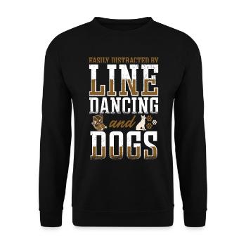 Line Dancing Linedance Line Dance - Unisex Sweatshirt - black - Front - Alina (178cm) & Michal (187cm)