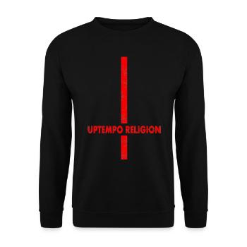 Uptempo - Rave - Hardstyle - Gabber - Gift - Unisex Sweatshirt - black - Front - Alina (178cm) & Michal (187cm)
