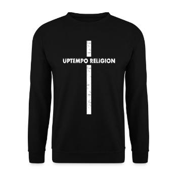 Uptempo - Rave - Hardstyle - Gabber - Gift - Unisex Sweatshirt - black - Front - Alina (178cm) & Michal (187cm)
