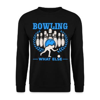 Bowling Quoi d’autre Bowling Kegeln Bowlen Bowler - Sweat-shirt Unisexe - noir - Devant - Alina (178cm) & Michal (187cm)