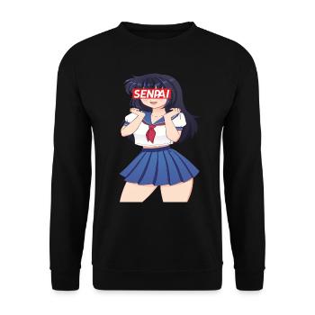 Anime Anime Merch Anime Anime Outfit Anime Characters - Unisex Sweatshirt - black - Front - Alina (178cm) & Michal (187cm)