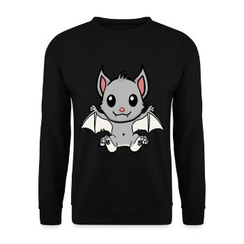 Halloween Bloodsucker Bat Horror Child Baby - Unisex Sweatshirt - black - Front - Alina (178cm) & Michal (187cm)