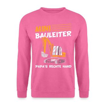 Lustiges Kinder Bagger Bauleiter - Unisex Pullover - Pink - Vorne