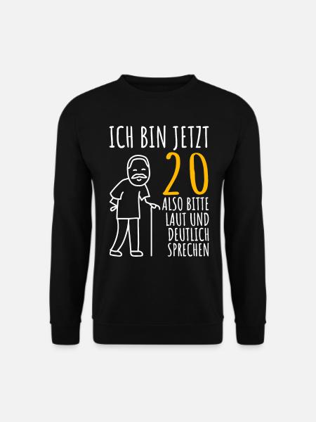 20. Geburtstag 20er 20ter Ich bin jetzt 20 Jahre - Unisex Pullover - Schwarz