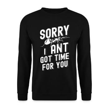 Ant Insect Gift Nature Vermin Bug Ant - Unisex Sweatshirt - black - Front - Alina (178cm) & Michal (187cm)