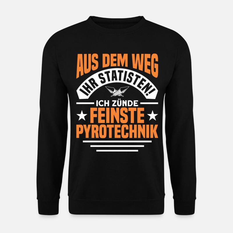 Feuerwerker Silvester Feuerwerk Geschenk - Unisex Pullover - Schwarz