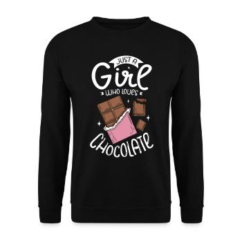 Chocolate Design for a Chocolate Lover - Unisex Pullover - Schwarz - Vorne - Alina (178cm) & Michal (187cm)