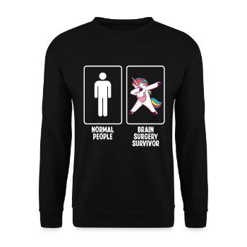 Brain Surgery Neurosurgeon Brain Cancer - Unisex Sweatshirt - black - Front - Alina (178cm) & Michal (187cm)