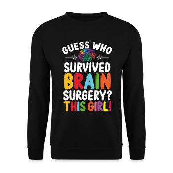 Neurologist Brain Surgery Brain Cancer - Unisex Pullover - Schwarz - Vorne - Alina (178cm) & Michal (187cm)