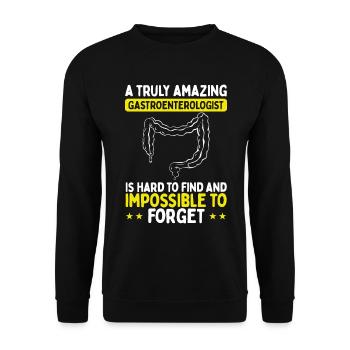 Proctologist GI Doctor Gastroenterologist - Unisex Sweatshirt - black - Front - Alina (178cm) & Michal (187cm)