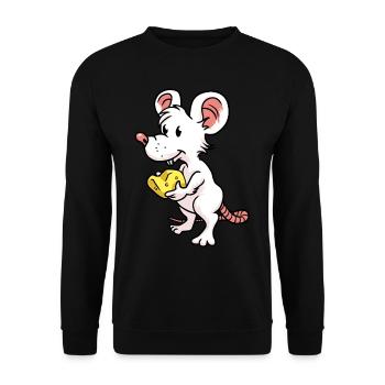Mouse Rat Pet Rodents Rodents Children Child - Unisex Sweatshirt - black - Front - Alina (178cm) & Michal (187cm)