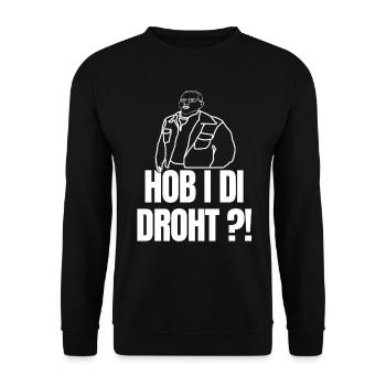 Österreich / Bayern Dialekt Sprüche / Mundart AUT - Unisex Pullover - Schwarz - Vorne - Alina (178cm) & Michal (187cm)